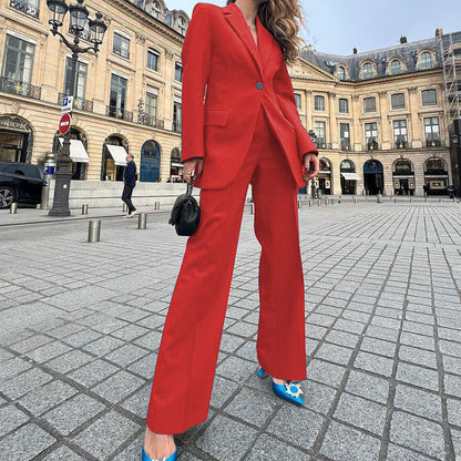 Spring Fashion Long Sleeve Professional Small Trousers Coats