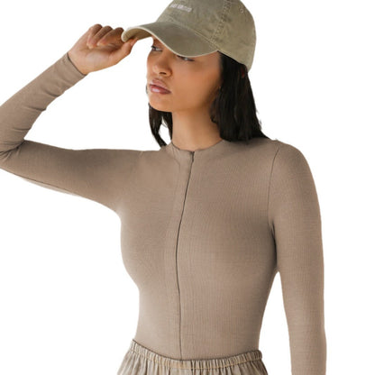 Women's High-grade Zipper Sexy Slim Three-point Jumpsuits