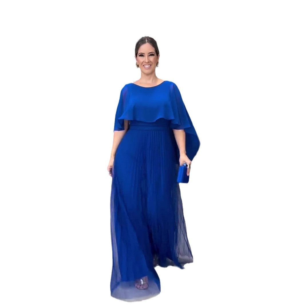 Women's Shawl Sleeve Dress Comfort Casual Swing Dresses