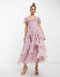 Dress Holiday Lace Backless Cake Ruffled Dresses