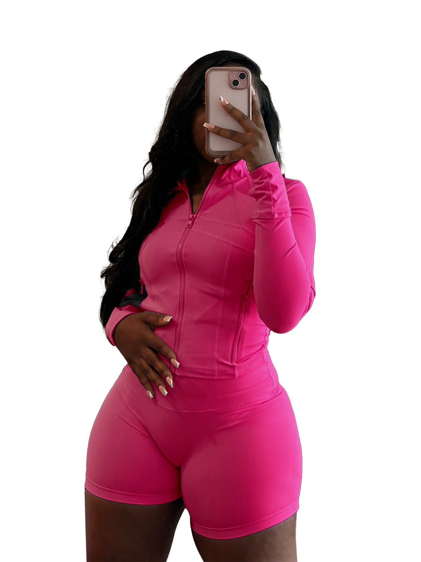 Women's Leisure Sexy Tight Long Sleeve Two-piece Suits