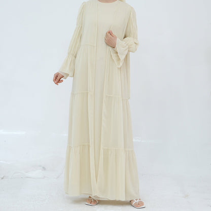 Turkey Encounter Elegant Chiffon Wrinkle Two-piece Dresses