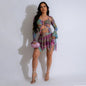 Women's With Baggy Fashion Loose Printed Three-piece Skirts