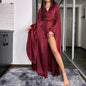 Women's Comfort Casual Elegant Home Nightgown Split Dresses
