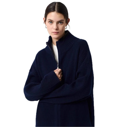 Graceful Russian Half Turtleneck Wool Zipper Sweaters