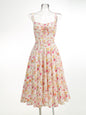 Floral Print Dress Midi Elegant Slimming Dresses
