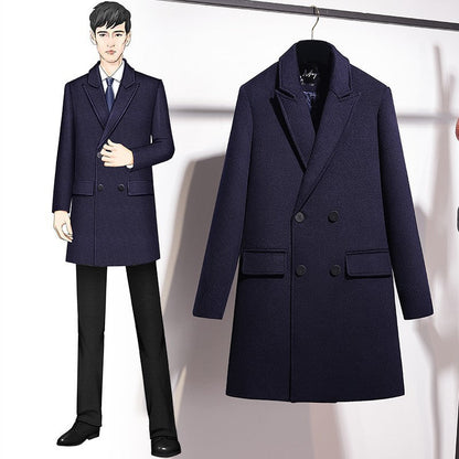 Women's Professional Woolen Winter Mid-length Elegant Wool Coats