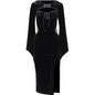 Women's Halloween Dress Hooded Flare Sleeve Spider Dresses