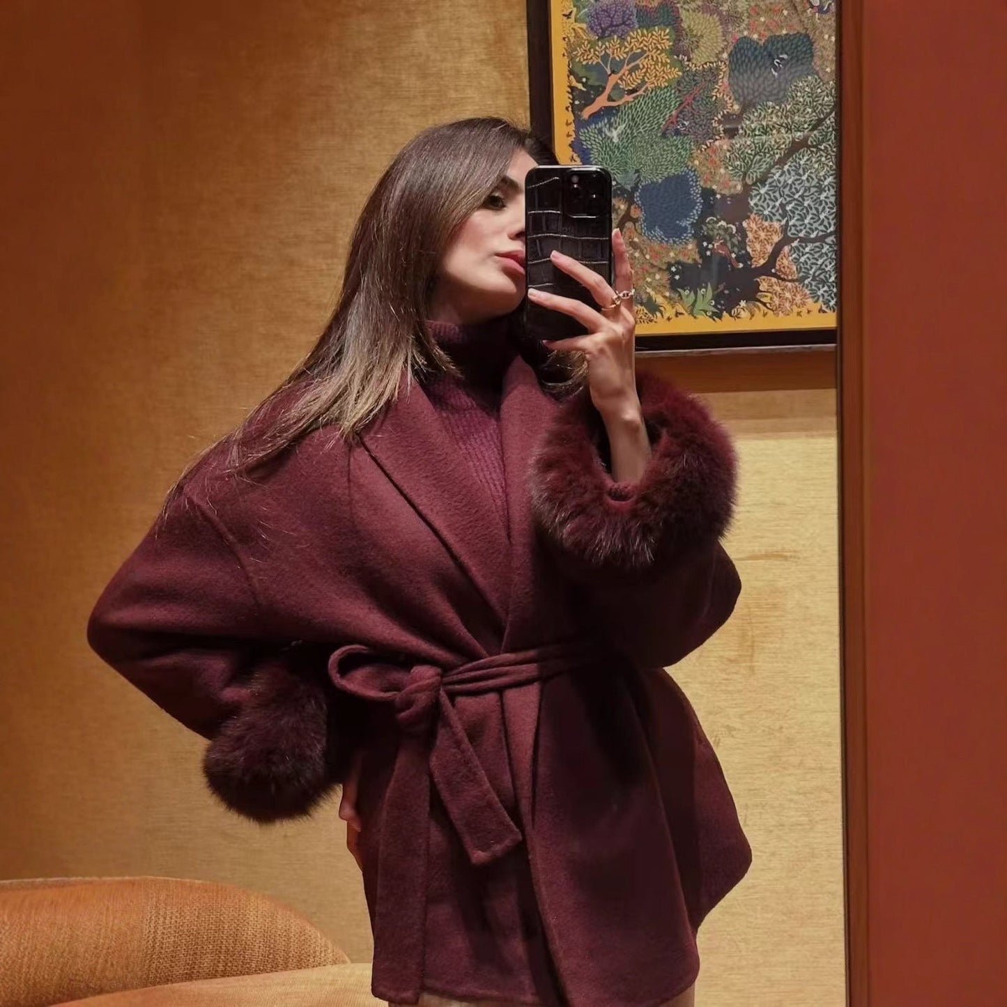 Women's Glamorous Stylish Fashionable High-grade Woolen Coats