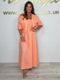 Women's Casual Long Dress Suspender Set Cardigans