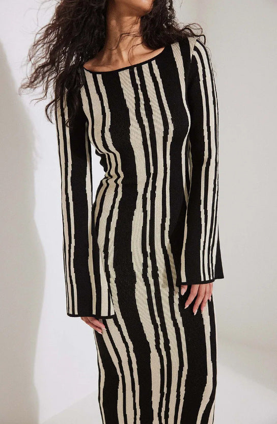Popular Slim Fit Fashion Printed Dress Dresses