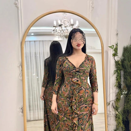 Women's Clothes Chiffon Floral Printed Sexy Dress Dresses