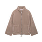 Women's Color Idle Style Lamb Wool Turtleneck Coats