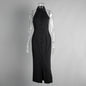 Women's Fashionable Simple Slit Long Dress Summer Dresses