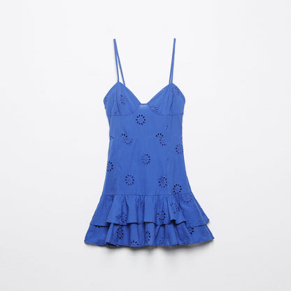 Women's Spring Laminated Decoration Hollow Underwear Dress Dresses