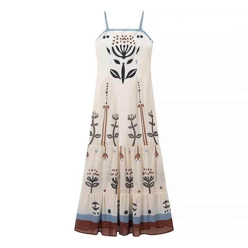 Fashion Sling Flower Embroidery Picture Tulle Dresses