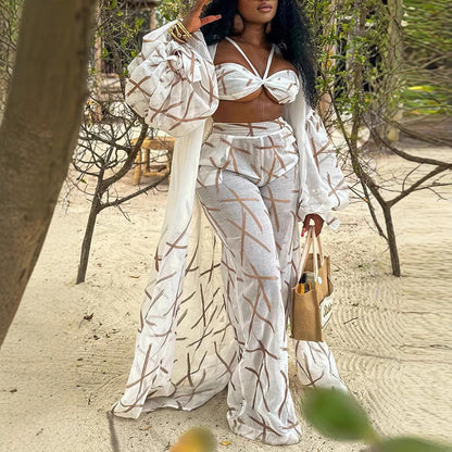 Women's Sexy Beach Style Ladies Three-piece Set Dresses