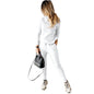 Women's Turtleneck Solid Color Fashion Casual Trousers Sweaters