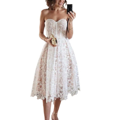 Women's Summer Dinner Dress Tight Strapless Sexy Dresses