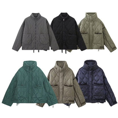 Women's Winter Street Fashion Quilted Long-sleeved Cotton Jackets