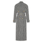 Women's Autumn Jacquard Belt Hepburn Style Temperament Coats