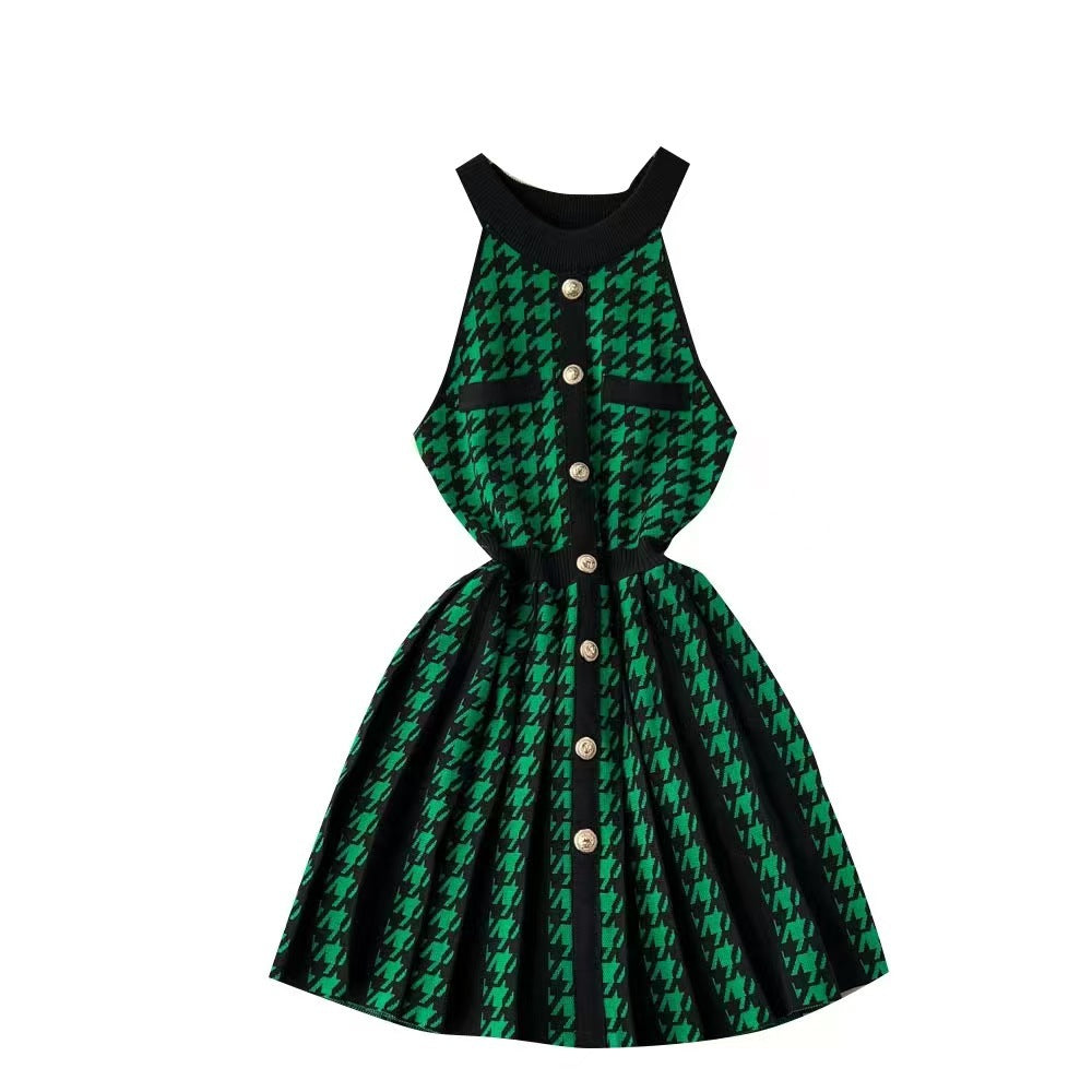 Women's Hot Sleeveless Large Swing Waist Classic Dresses