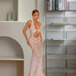 Women's Deep V Crocheted Fishtail Autumn Pure Dresses