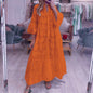Women's Style Bell Sleeve Lace Solid Color Sexy Long Dresses