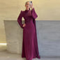 Women's Pleated Irregular White Long Sleeve Slim Dresses
