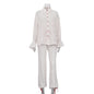 Women's Fashion Cotton Heart Printing Long-sleeved Loose Suits