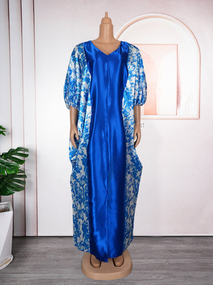 Women's Ethnic Style Robe African Printing Color Dresses