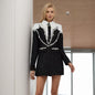 Women's Style High-grade Lapel Beaded Sequins Slim Fit Dresses