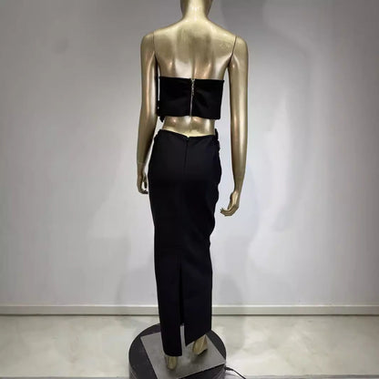 Binding Drill Tube High Waist Bandage Skirts