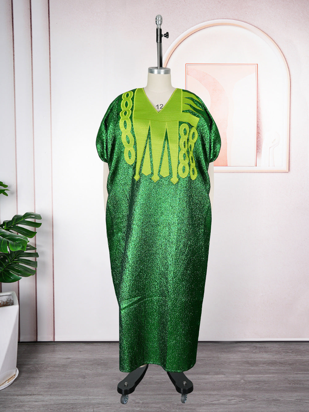 Women's Muslim Dress Long African Embroidered Robe Dresses