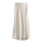 Women's Summer French Fashion Silk Satin Texture Skirts
