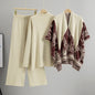 Women's Casual Fashion Loose Mock Neck Shawl Suits
