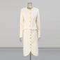 Temperament Waist Single-breasted Round Neck Solid Suits