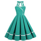 Retro Patchwork Large Hem Dress Pettiskirt Dresses