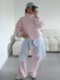 Collar Long-sleeved Trousers Casual Pullover Two-piece Suits