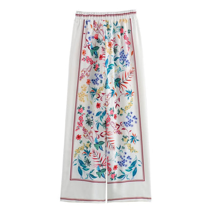 Women's Summer Tube Sexy Printed Casual Straight Suits