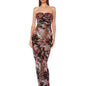 Women's Mesh Sequins Embroidered Printed Fashionable Elegant Dresses