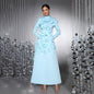 Women's Elegant Dress Autumn Stand-up Collar Tie Dresses