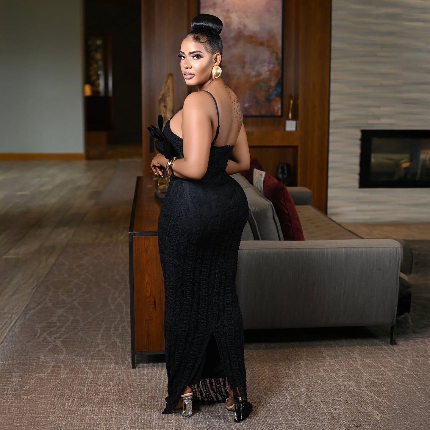 Women's Fashion Wear Sexy Lace Corsage Backless Dresses