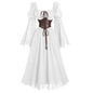 Women's Dress Flared Sleeve Waist Square Collar Dresses