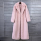 Women's Imitation Plush Furry Fur Extended Collar Coats
