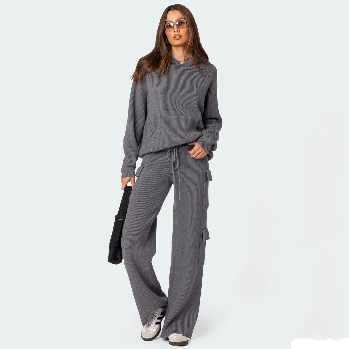 Women's Glamorous Fashion Hooded Sports Casual Suits