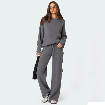 Women's Glamorous Fashion Hooded Sports Casual Suits