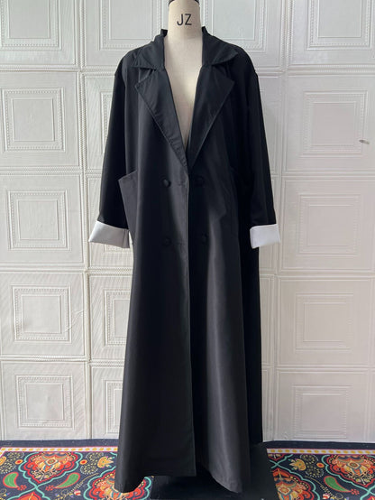 Innovative Autumn Mid-length Hepburn Style Woolen Coats