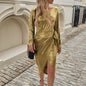 Women's Trendy Creative Graceful Long-sleeved Dress Dresses