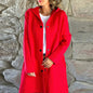 Fashion Hooded Long Sleeve Solid Color Coats